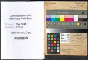 Entnazifizierung Gerd Von Mallinckrodt , geb. 22.10.1908 (Landwirt)