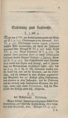 Einleitung zum Landrecht.