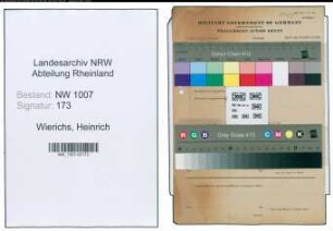 Entnazifizierung Heinrich Wierichs , geb. (Landwirt)