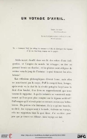 Un voyage d'avril