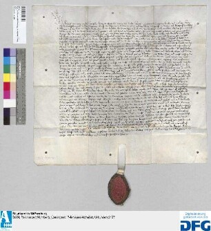 Georius, Abt des Benediktinerklosters St. Egidien in Nürnberg, stellt ein Vidimus aus von der Urkunde König Friedrichs III. vom 17. Mai 1440.