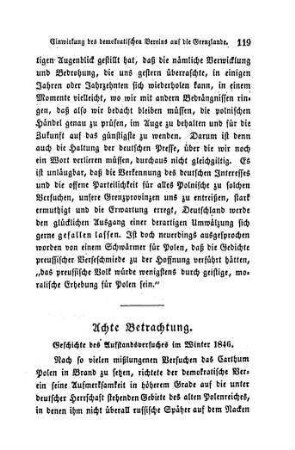 Achte Betrachtung