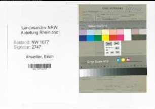 Entnazifizierung Erich Knuetter , geb. 00.00.0000 (Polizist)