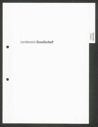 Lernbereich Gesellschaft