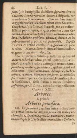 Caput XXII. Arbores & primo Arbores pomiferae