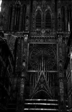 Straßburg: Münster, Rosette an der Hauptfassade