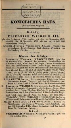Handbuch über den Königlich Preußischen Hof und Staat : für das Jahr .... 1835