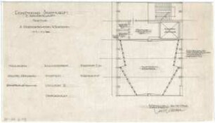 Gsaenger, Gustav; München; Stadtmuseum, Erweiterung - Erweiterung 2. Bauabschnitt, Tektur Kinosaal (Grundriss 2. OG)
