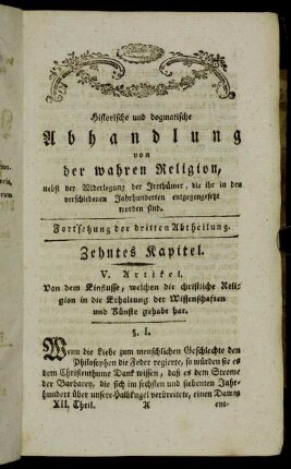 Fortsetzung der dritten Abtheilung.