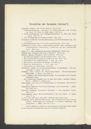 Verzeichnis der benutzten Literatur