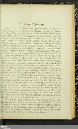A. Ferienkolonien