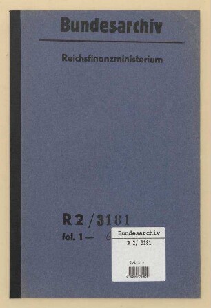 Liquidation der sogenannten "Kriegsgesellschaften" (Handakten)