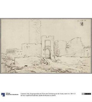 Eingangsseite der Ruine der Schönburg an der Saale