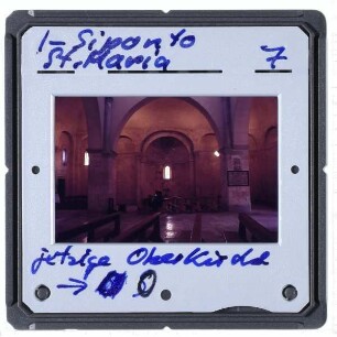 Siponto, Santa Maria Maggiore : jetzige Oberkirche, Innenansicht, nach Osten