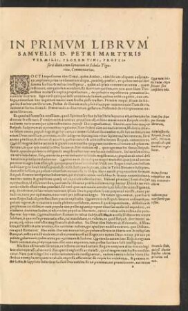 In Primum Librum Samuelis D. Petri Martyris ... Commentarius.