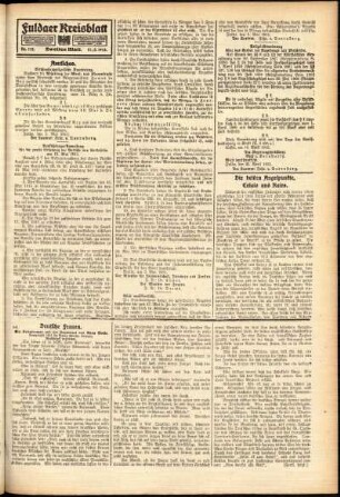 Zweite Ausgabe vom Dienstag, den 11. Mai 1915.