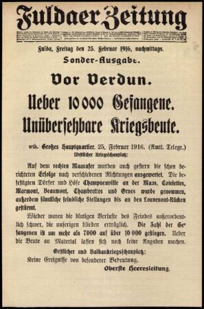 Ausgabe vom Freitag, den 25. Februar 1916.