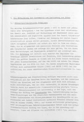 3.1 Erkenntnistheoretische Prämissen