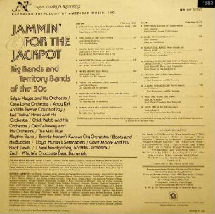 Jammin' for the Jackpot. Big Bands and Territory Bands of the 30s