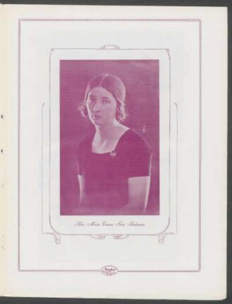 [Fotografía de] Srta. María Teresa Fein Pastoriza