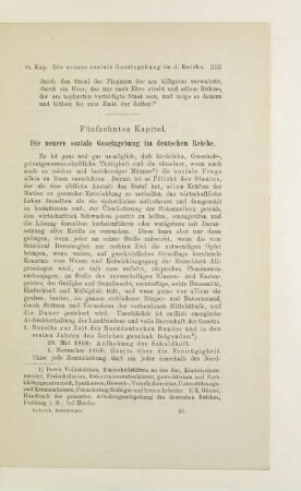 Fünfzehntes Kapitel. Die neuere soziale Gesetzgebung im deutschen Reiche