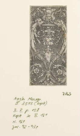 Ornament mit zwei Delphinen