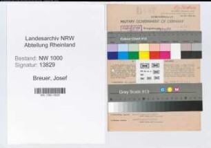 Entnazifizierung Josef Breuer, geb. 07.10.1892 (Landwirt)