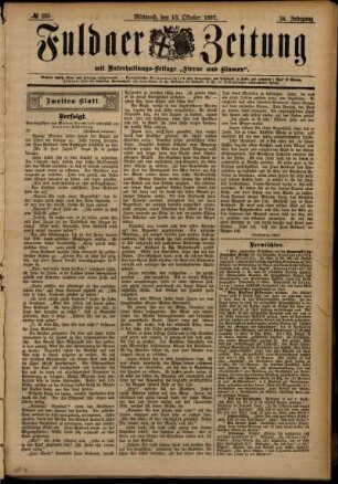 Zweite Ausgabe vom Mittwoch, den 13. Oktober 1897.