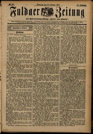 Zweite Ausgabe vom Mittwoch, den 13. Oktober 1897.