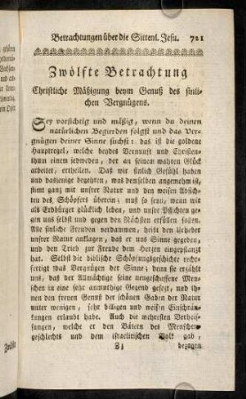 721-739, Zwölfte Betrachtung.