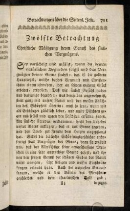 721-739, Zwölfte Betrachtung.