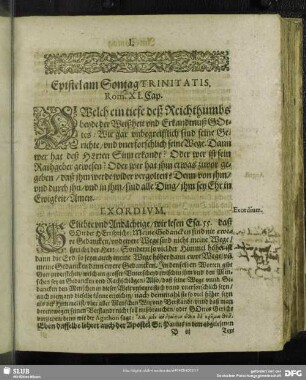 Epistel am Sontag Trinitatis