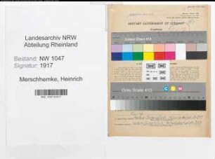 Entnazifizierung Heinrich Merschhemke , geb. 23.02.1888 (Kaufmann)