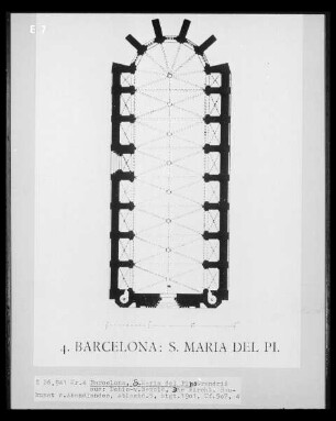 Barcelona, Santa Maria del Pino, Grundriss
