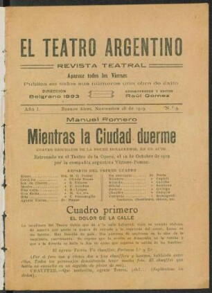 Cuadro primero - El dolor de la calle