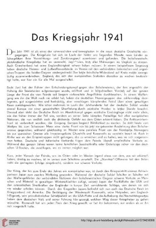 Das Kriegsjahr 1941