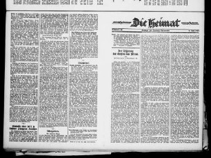 Die Heimat. 1926-1929