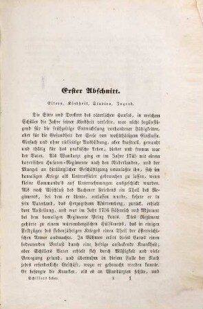 Schillers Leben : verfaßt aus Erinnerungen der Familie, seinen eigenen Briefen und den Nachrichten seines Freundes Körner