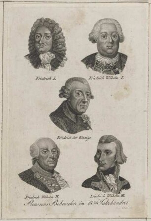 Bildnis der Regenten von Brandenburg-Preußen des 18. Jahrhunderts