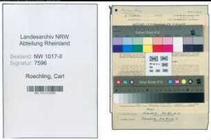 Entnazifizierung Carl Roechling , geb. 08.08.1905 (Elektromeister)