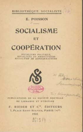 Socialisme et coopération