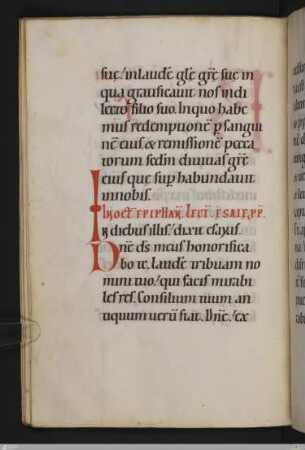 Vier, der Festfolge nachgestellte Lektionen zu Oktav von Epiphanias, Matthäus, 11000 Jungfrauen (Ursula) und Othmarus
