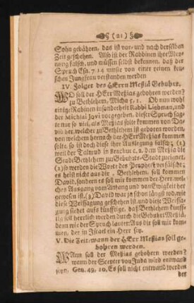 IV. Folget des HErrn Meßia Gebuhrt