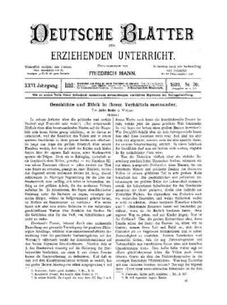 Geschichte und Ethik in ihrem Verhältnis zueinander : (Schluss)