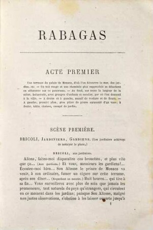 Rabagás : comédie en cinq actes, en prose