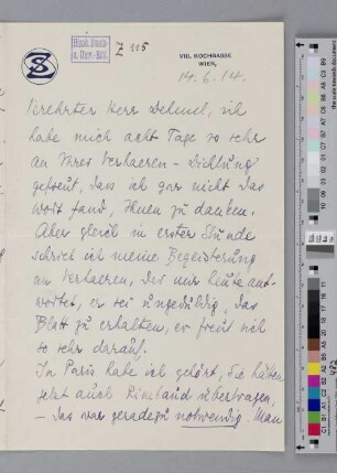 Brief an Richard Dehmel