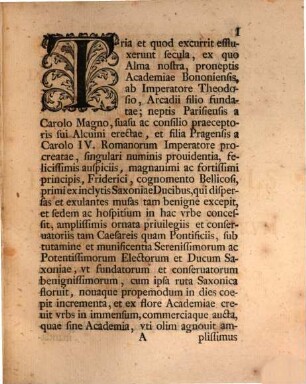 Pro-Cancellarius D. Io. Florens Rivinus ... solennem promotionis doctoralis actum quatuor candidatorum clarissimorum in templo acad. Paulino ... solenniter celebrandum indicit : [praefatus ex historia Academiae Lips.]