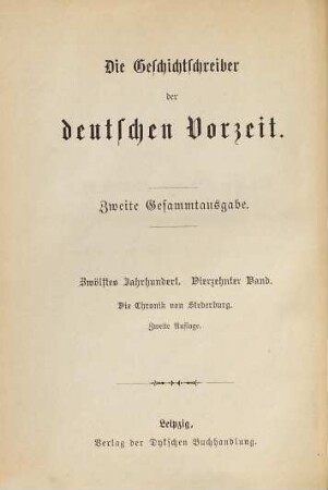 Die Chronik von Stederburg