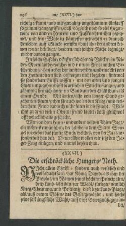 (XXVII.) Die erschröckliche Hungers-Noth.