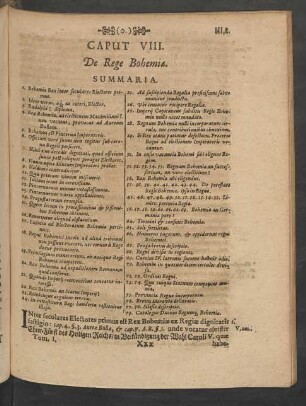 Caput VIII. De Rege Bohemiae